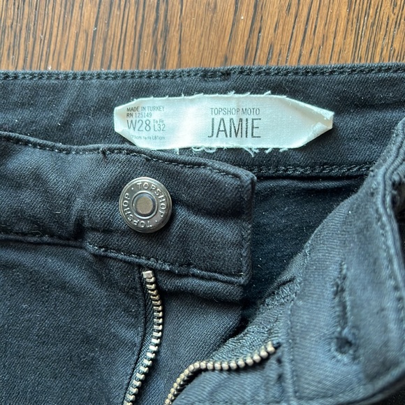 Topshop Jamie High Waist Ripped Skinny Jeans - Picture 5 of 7